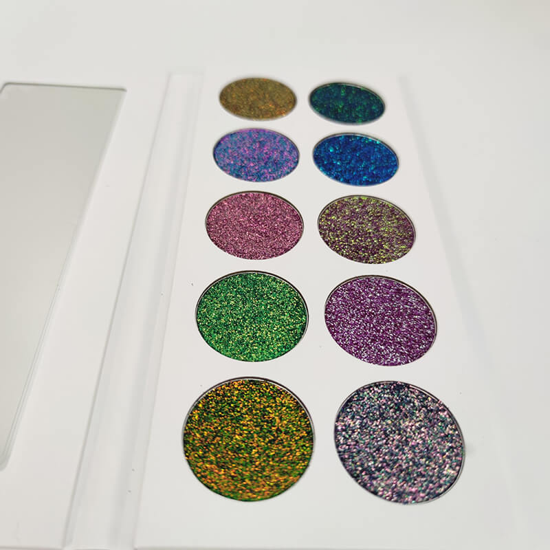 10 color glitter eyeshadow palette chameleon shining eye makeup