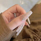 Diamond nails press on nails long ballet luxury bride wedding party