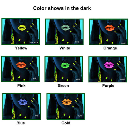 8 colors fluorescent lipstick matte luminous lipstick night club party