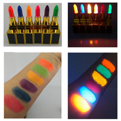 8 colors fluorescent lipstick matte luminous lipstick night club party