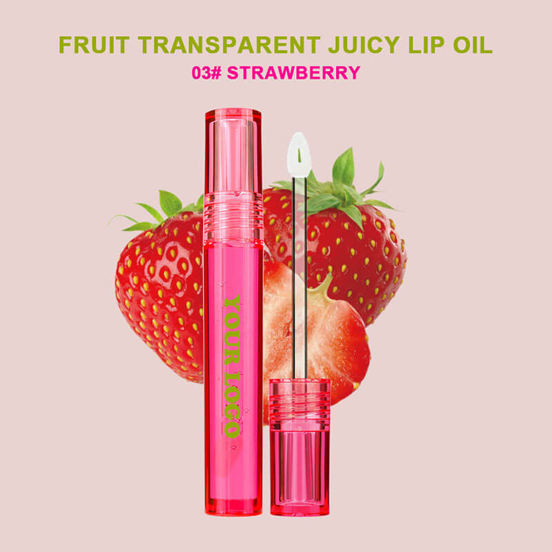 6 color lip oil fruit lip essence moisturizing clear lip plumping anti-drying