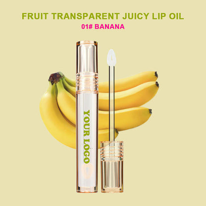 6 color lip oil fruit lip essence moisturizing clear lip plumping anti-drying