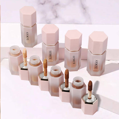 18 color liquid concealer natural foundation isolation pink tube