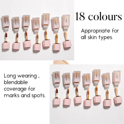 18 color liquid concealer natural foundation isolation pink tube