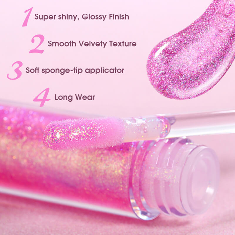 15 color metallic lipgloss glitter shiny waterproof long lasting