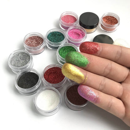 15 color glitter eyeshadow powder shiny high pigmented private label