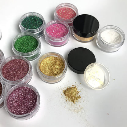 15 color glitter eyeshadow powder shiny high pigmented private label