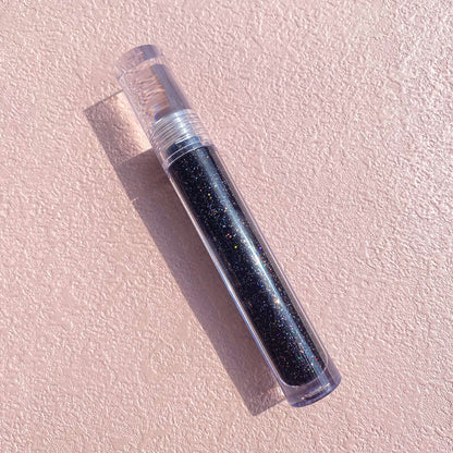 2 color lipgloss glitter black clear lip gloss lip glaze colorful shiny