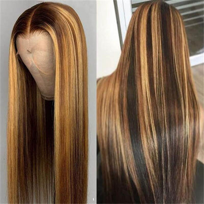 Fashion wigs long straight hair women long bangs wig set 26 inch