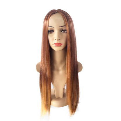 Fashion wigs long straight hair women long bangs wig set 26 inch