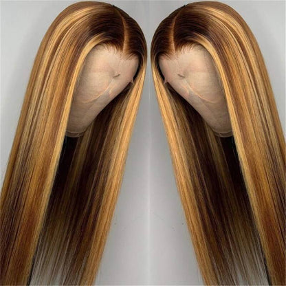 Fashion wigs long straight hair women long bangs wig set 26 inch