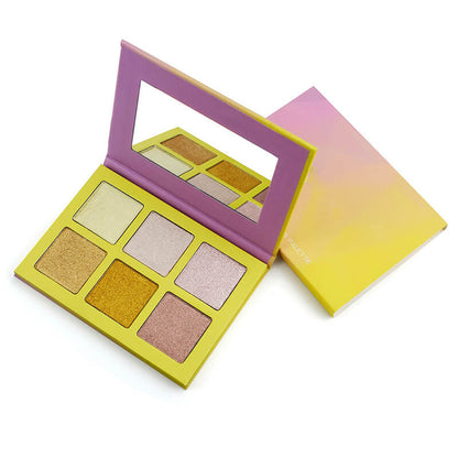 6 color highlighter powder highlight palette brighten high pigmented