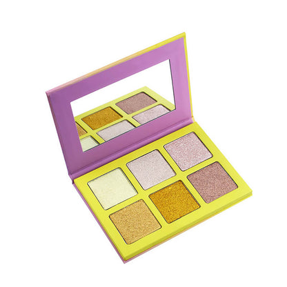 6 color highlighter powder highlight palette brighten high pigmented