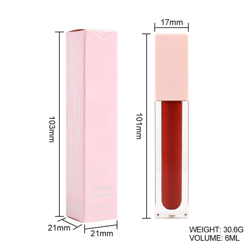 24 color nude lip gloss high pigment not dry long lasting pink tube