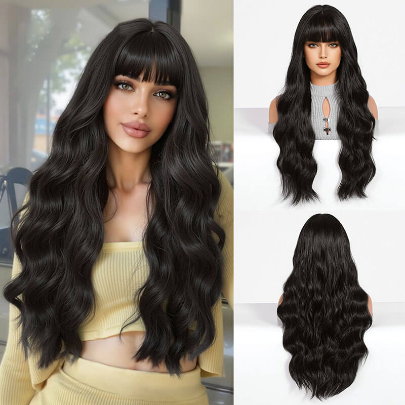 5 color long wigs long wave hair gradient sexy woman 26 inch