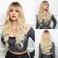 5 color long wigs long wave hair gradient sexy woman 26 inch