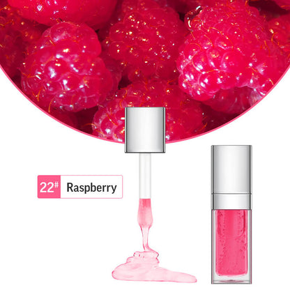 34 colors lip oil fruit lip gloss lip plumping oil silver-plated tube (color 01-30)