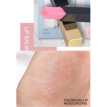 Colorless lip balm hydrating lip mask moisturizing small gold bar