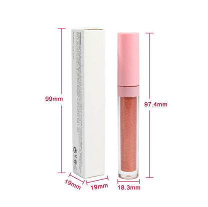 49 color lip gloss high pigmented nude shimmer pink tube (color 01-30)