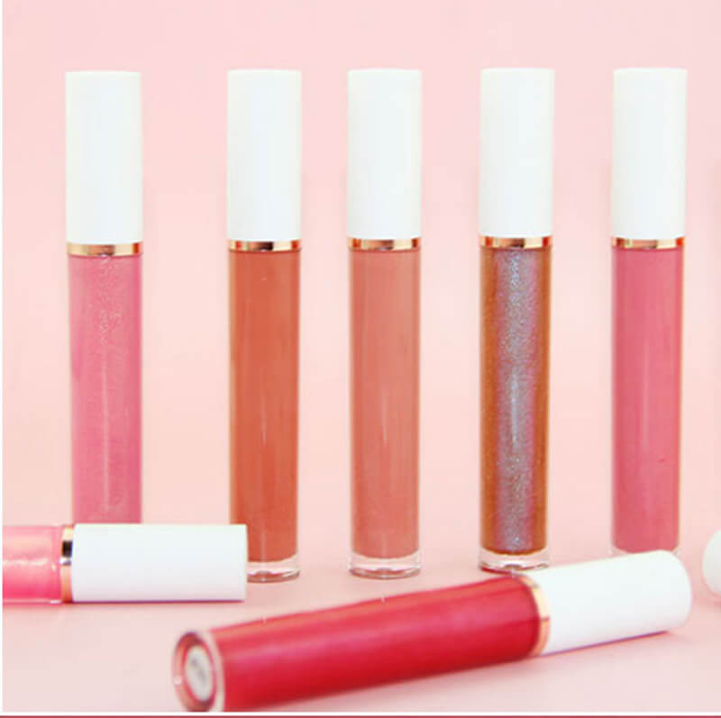 64 colors lip gloss high pigmented nude shiny white tube (Color 01-32)