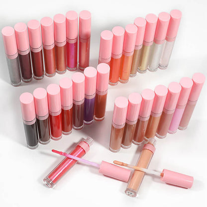 49 color lip gloss high pigmented nude shimmer pink tube (color 01-30)