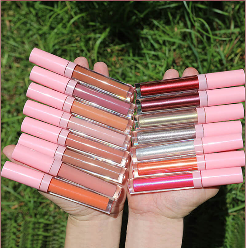 49 color lip gloss high pigmented nude shimmer pink tube (color 01-30)