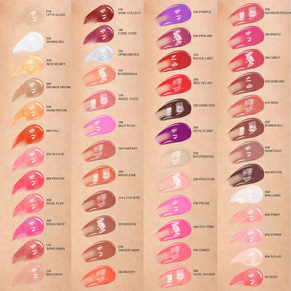 49 color lip gloss high pigmented nude shimmer pink tube (color 01-30)