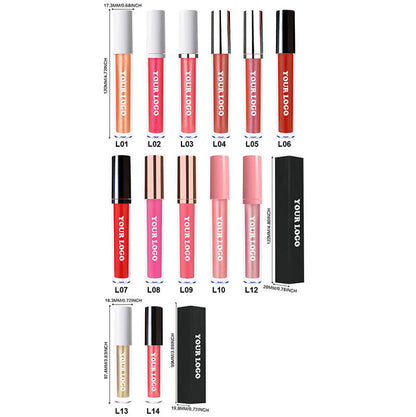 49 color lip gloss high pigmented nude shimmer pink tube (color 01-30)