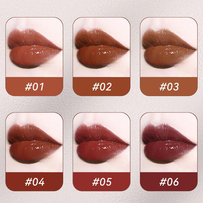 6 colors lip gloss lip glaze bullet nude vegan high pigmented