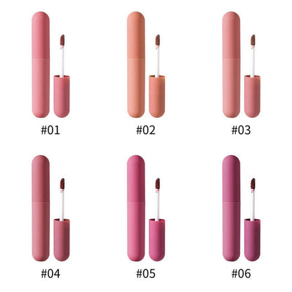 6 colors lip gloss lip glaze bullet nude vegan high pigmented