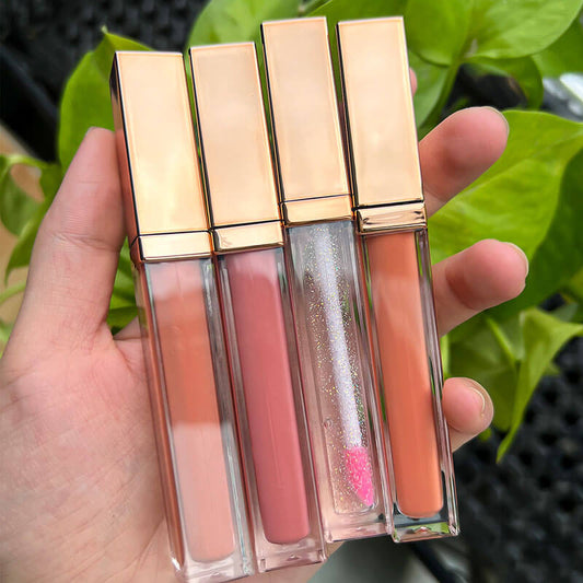 40 color lip gloss nude shimmer lip glaze high pigmented gold tube (Color 31-40)