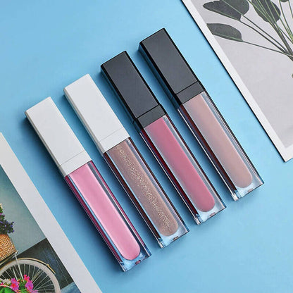 39 color nude lip gloss high pigmented vegan long lasting white tube (color 34-39)