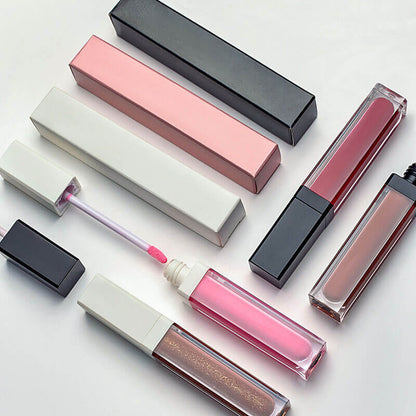 39 color nude lip gloss high pigmented vegan long lasting white tube (color 34-39)