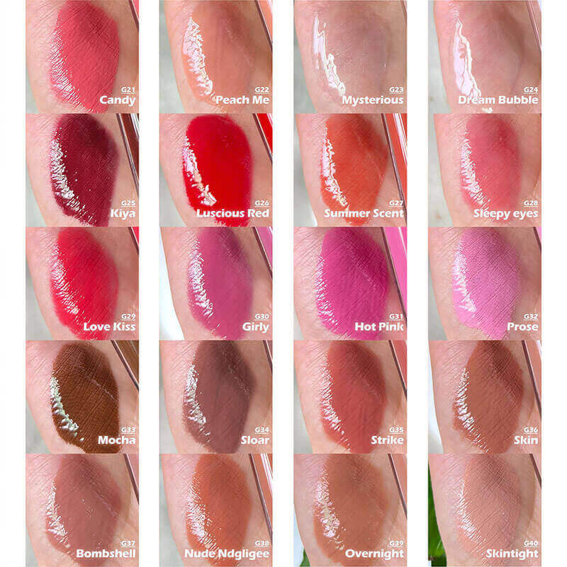 40 color lip gloss nude shimmer lip glaze long lasting high pigmented (color 01-30)