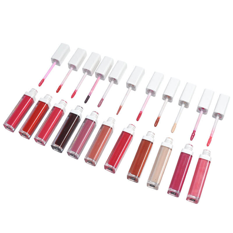 52 color lip gloss nude shimmer high pigmented white tube (Color 01-30)