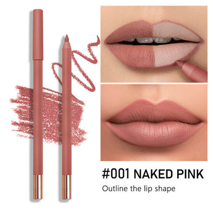 8 color matte lip liner hook lip line pen nude long-lasting waterproof