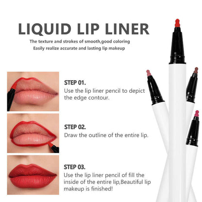 4 color liquid lip liner matte velvet waterproof long-lasting high pigmented