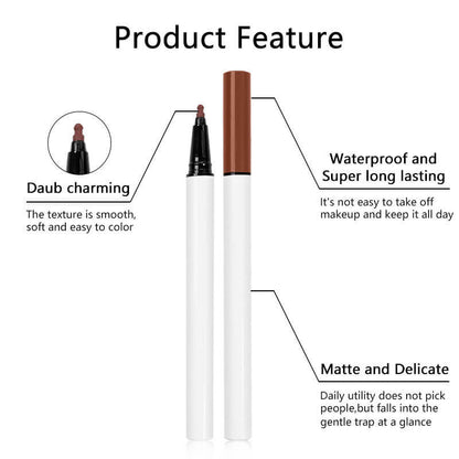 4 color liquid lip liner matte velvet waterproof long-lasting high pigmented