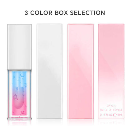 5 color lip oil lip plumping two-color plant fruit lip gloss moisturizing