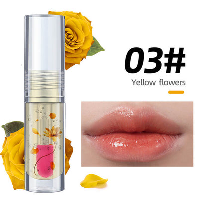 5 color lip oil magic color-changing lip gloss daisy flower Valentine's Day