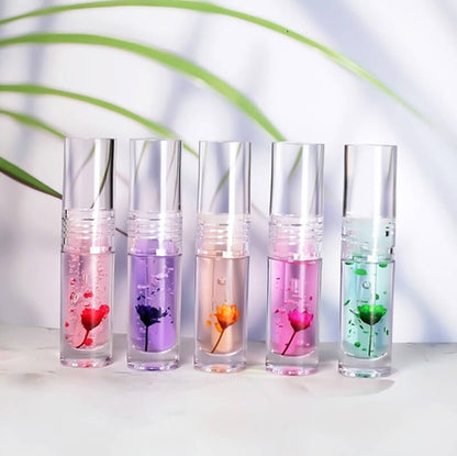 5 color lip oil magic color-changing lip gloss daisy flower Valentine's Day