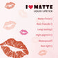 24 color matte liquid lipstick long lasting waterproof not stick white tube