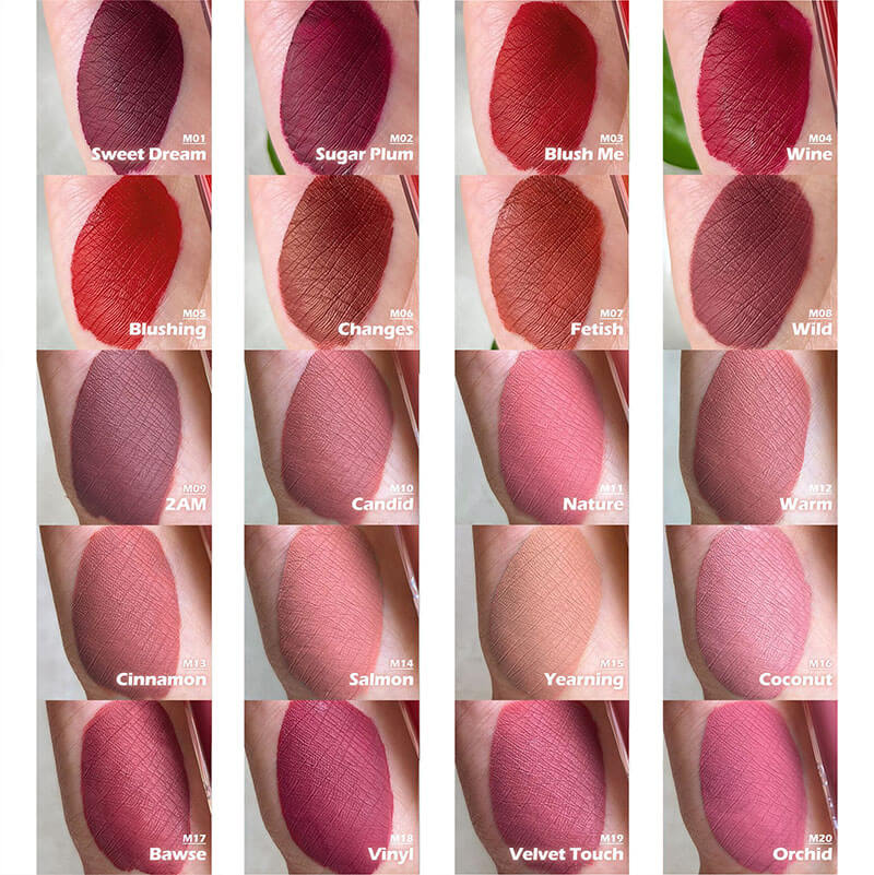 40 color matte liquid lipstick non-stick long lasting waterproof (Color 01-30)