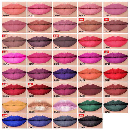 39 color 12 hours long lasting matte liquid lipstick waterproof (color 21-39)