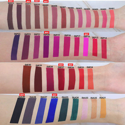 39 color 12 hours long lasting matte liquid lipstick waterproof (color 21-39)