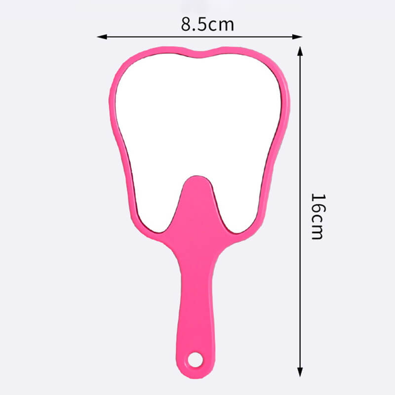 6 color makeup mirror cute teeth handle mirror advertising dental handheld