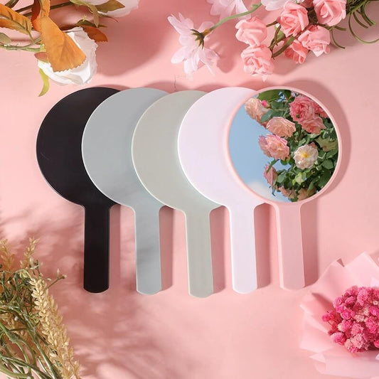 5 color makeup mirror round shape dressing portable handheld mirrors