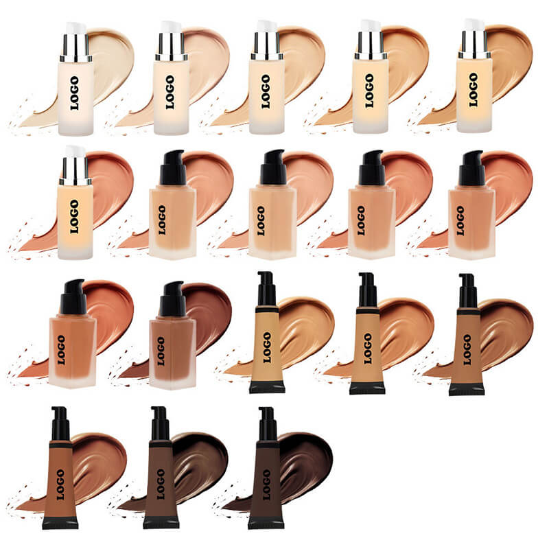 18 color liquid foundation makeup base full coverage waterproof vegan