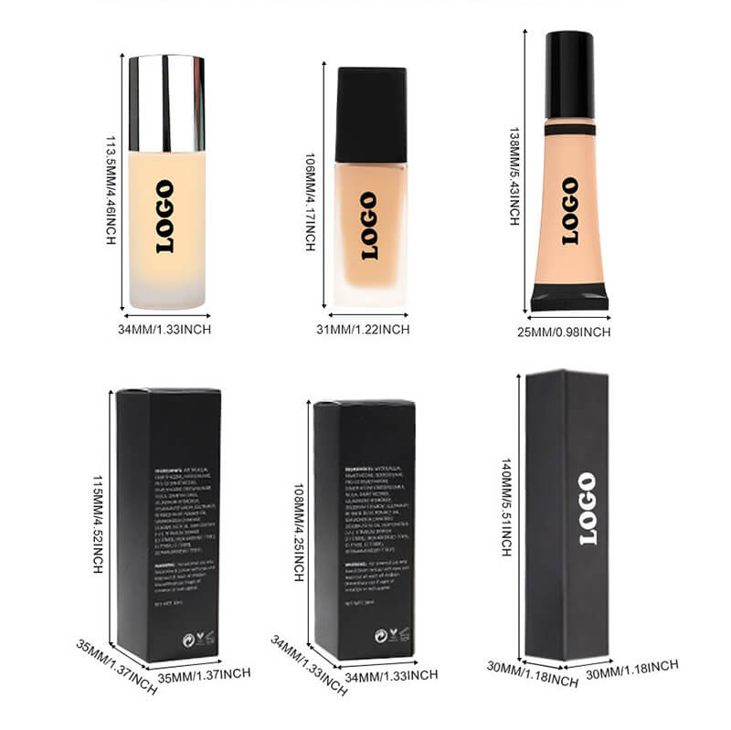 18 color liquid foundation makeup base full coverage waterproof vegan