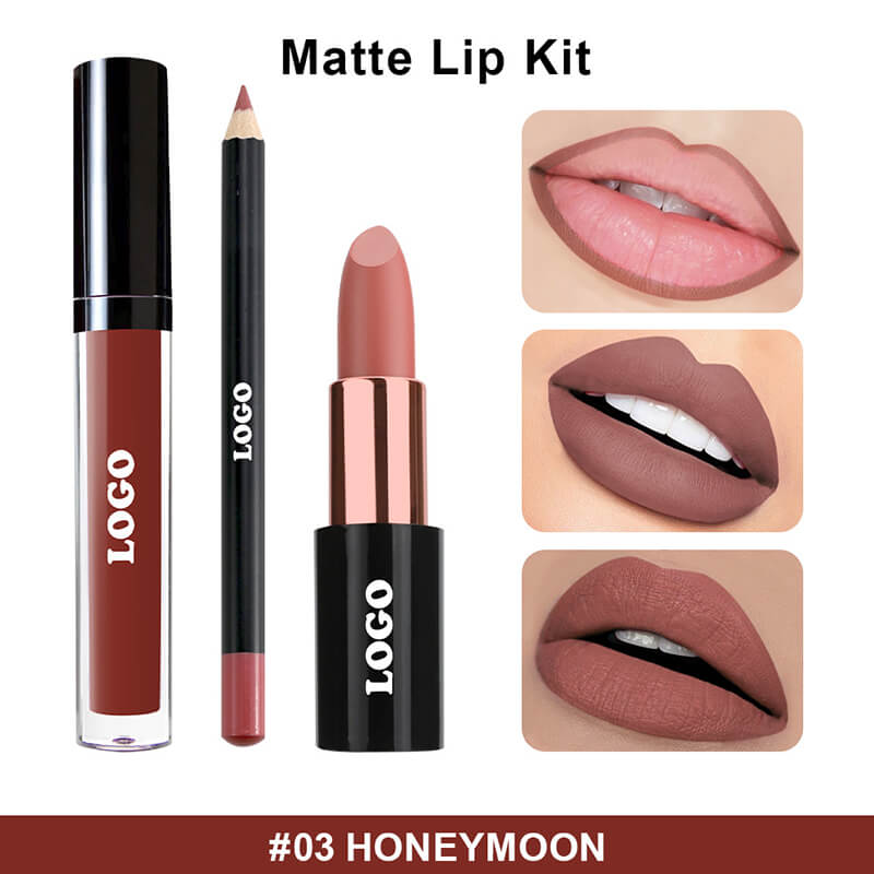 6 Unids/caja Set de Lápiz Labial Líquido Mate Alto Pigmento Terciopelo